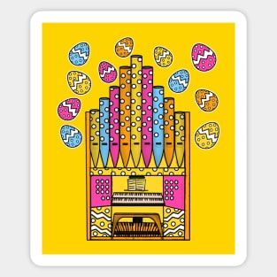 Easter Church Organ Organist Sticker